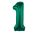 BandC Bottle Green, Zöld 1-es szám fólia lufi 85 cm