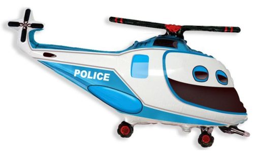 Police Helicopter Blue, Helikopter fólia lufi 61 cm (WP)