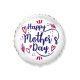 Happy Mother's Day White, Boldog Anyák Napját fólia lufi 46 cm