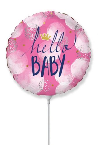 Hello Baby Pink fólia lufi 36 cm (WP)