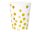 Pöttyös Gold Dots White papír pohár 6 db-os 270 ml