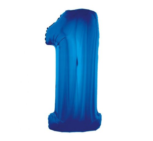 Kék 1-es BandC Blue szám fólia lufi 92 cm