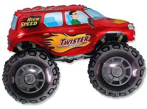 Autó Twister Red fólia lufi 36 cm (WP)