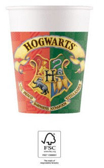 Harry Potter Hogwarts Houses papír pohár 8 db-os 200 ml FSC