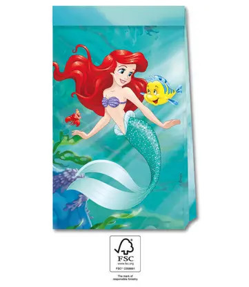Disney Hercegnők, Ariel Curious papírzacskó 4 db-os FSC