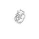 Victoria Ezüst színű fehér köves csillag fülgyűrű 1 db-os