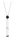 Victoria Ezüst színű fekete köves nyaklánc