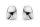 Victoria Ezüst színű félhold fülbevaló