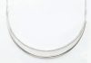 Victoria Ezüst színű fehér köves félhold nyaklánc