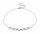 Victoria Ezüst színű fehér köves spirál nyaklánc