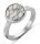 Victoria Ezüst színű fehér mintás gyűrű